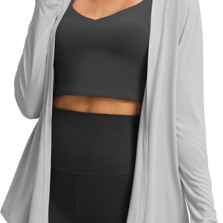 Women's UPF 50+ Sun Shirt Long Sleeve UV Sun Protection Shirts Lightweight Cardigan for Women with Pockets SPF Swim Cover Up