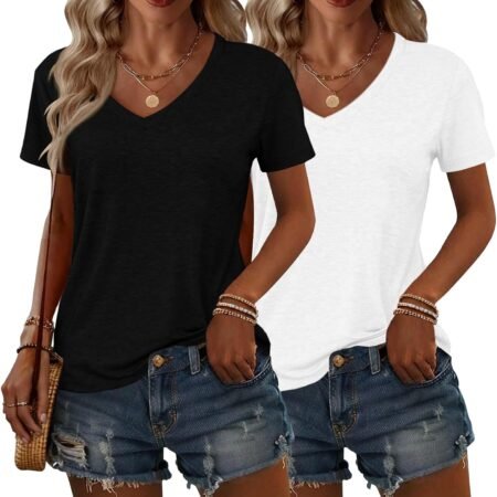 Women’s Casual Summer T-Shirt – Relaxed Short Sleeve Top for Everyday Outfits