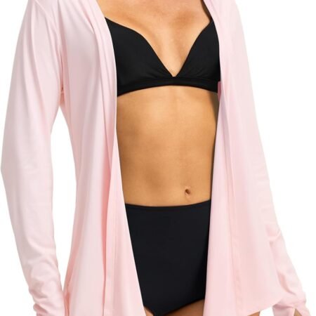 Women's UPF 50+ Sun Shirt Long Sleeve UV Sun Protection Shirts Lightweight Cardigan for Women with Pockets SPF Swim Cover Up