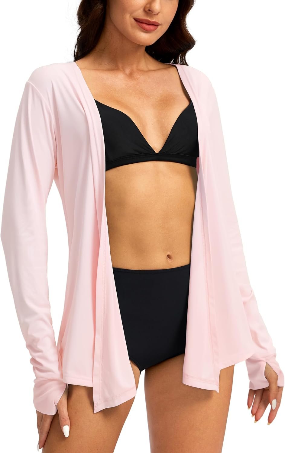 Women's UPF 50+ Sun Shirt Long Sleeve UV Sun Protection Shirts Lightweight Cardigan for Women with Pockets SPF Swim Cover Up