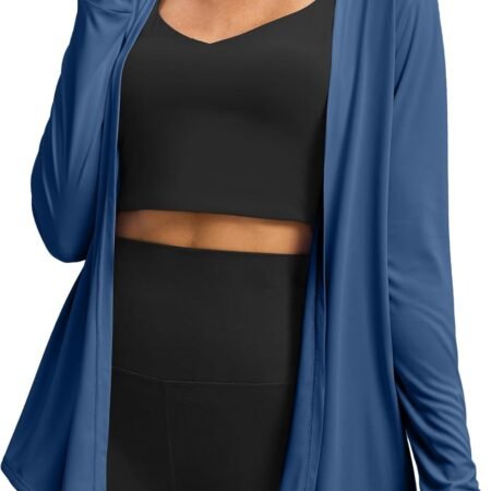 Women's UPF 50+ Sun Shirt Long Sleeve UV Sun Protection Shirts Lightweight Cardigan for Women with Pockets SPF Swim Cover Up