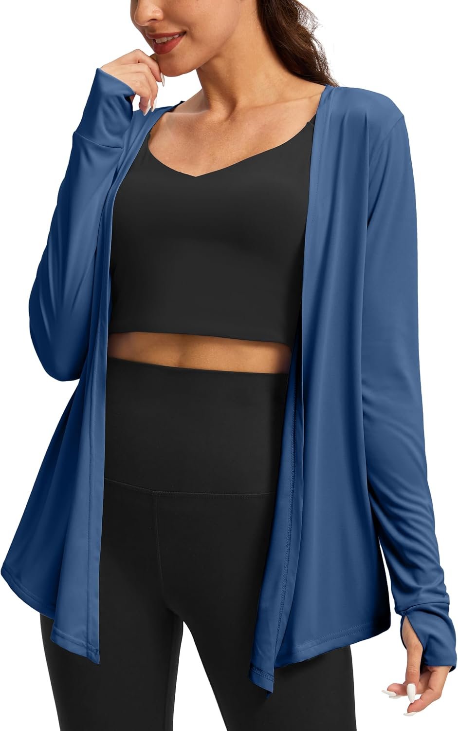 Women's UPF 50+ Sun Shirt Long Sleeve UV Sun Protection Shirts Lightweight Cardigan for Women with Pockets SPF Swim Cover Up