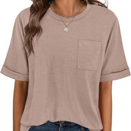 Women’s Oversized Short Sleeve T-Shirt – Relaxed Casual Top with Comfortable Loose Fit